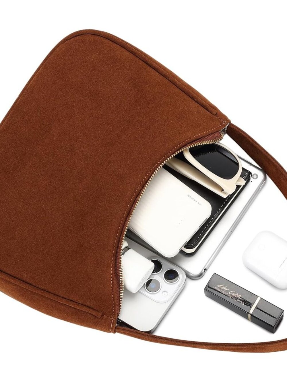 Shoulder Bags for Women, Cute Hobo Tote Handbag Mini Clutch Purse with Zipper Cl - Picture 7 of 7